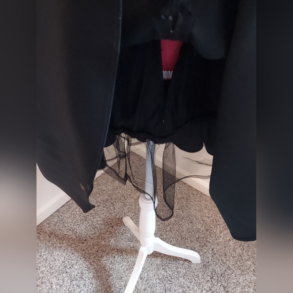 Vintage Roberta High Mock Neck Backless Sparkle Tulle Skirt Dress, Size 9/10 - Picture 8 of 11